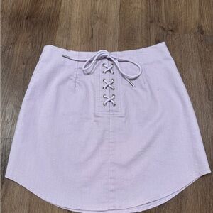 Forever 21 Light Purple Lace-Up Mini Skirt